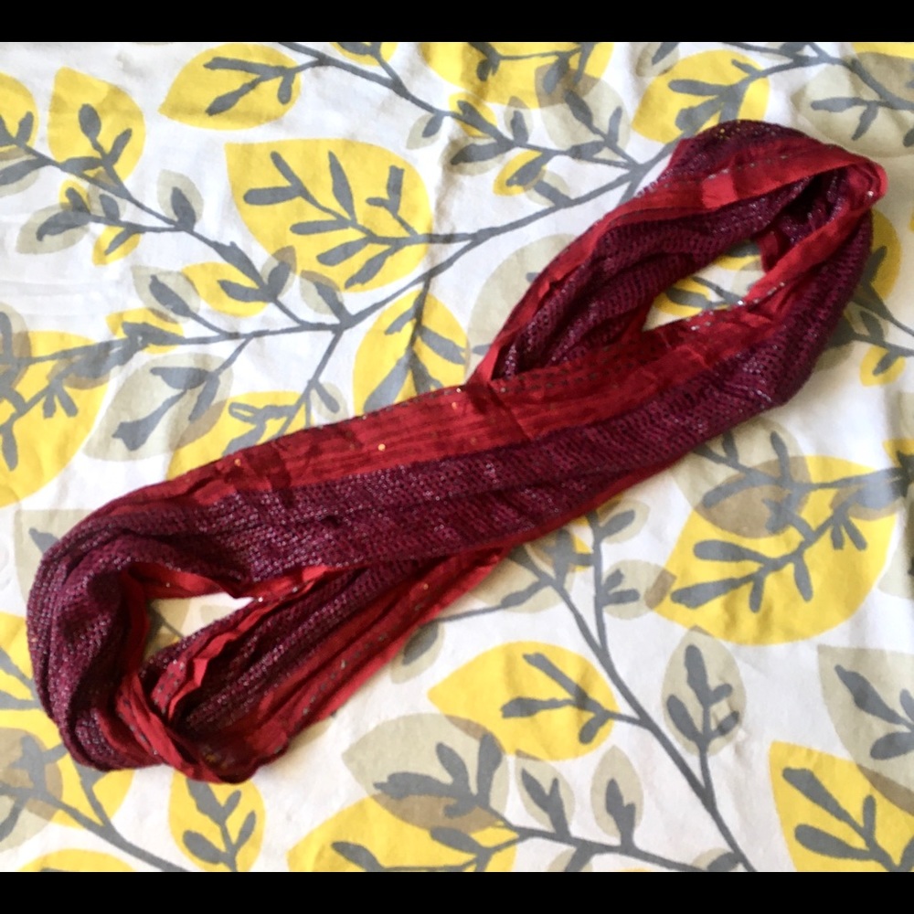 Boho Gorgeous Crimson Sparkly Scarf Roll Tide